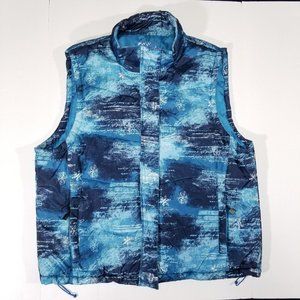 White Mountain Blue All-Over-Print Outdoor Vest
